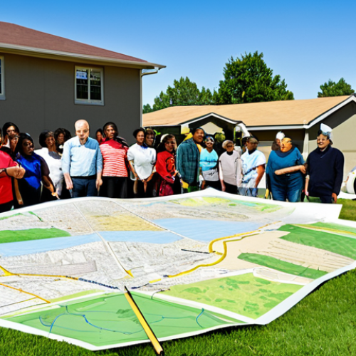 Home 9 Community Needs Assessment**
"A diverse group of neighbors participating in a community workshop, drawing on a large map, discussing local issues, fully clothed, appropriate attire, safe for work, perfect anatomy, natural proportions, community engagement, bright and collaborative atmosphere, professional photography, high quality, family-friendly."
**
