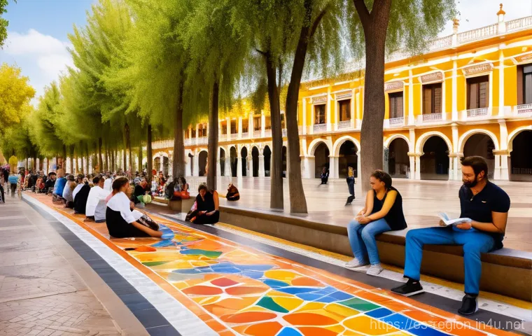 지역개발 실무 필수 기술 - Image Prompt 1: The Heart of Community Engagement in Seville**