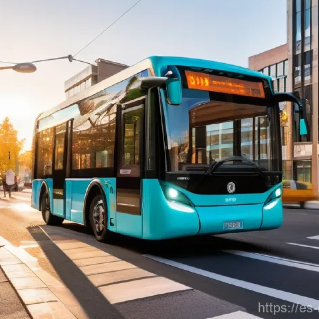 지역개발 최신 기술 트렌드 - **Prompt: A bustling, vibrant city street at sunset, showcasing advanced AI-powered urban mobility. ...
