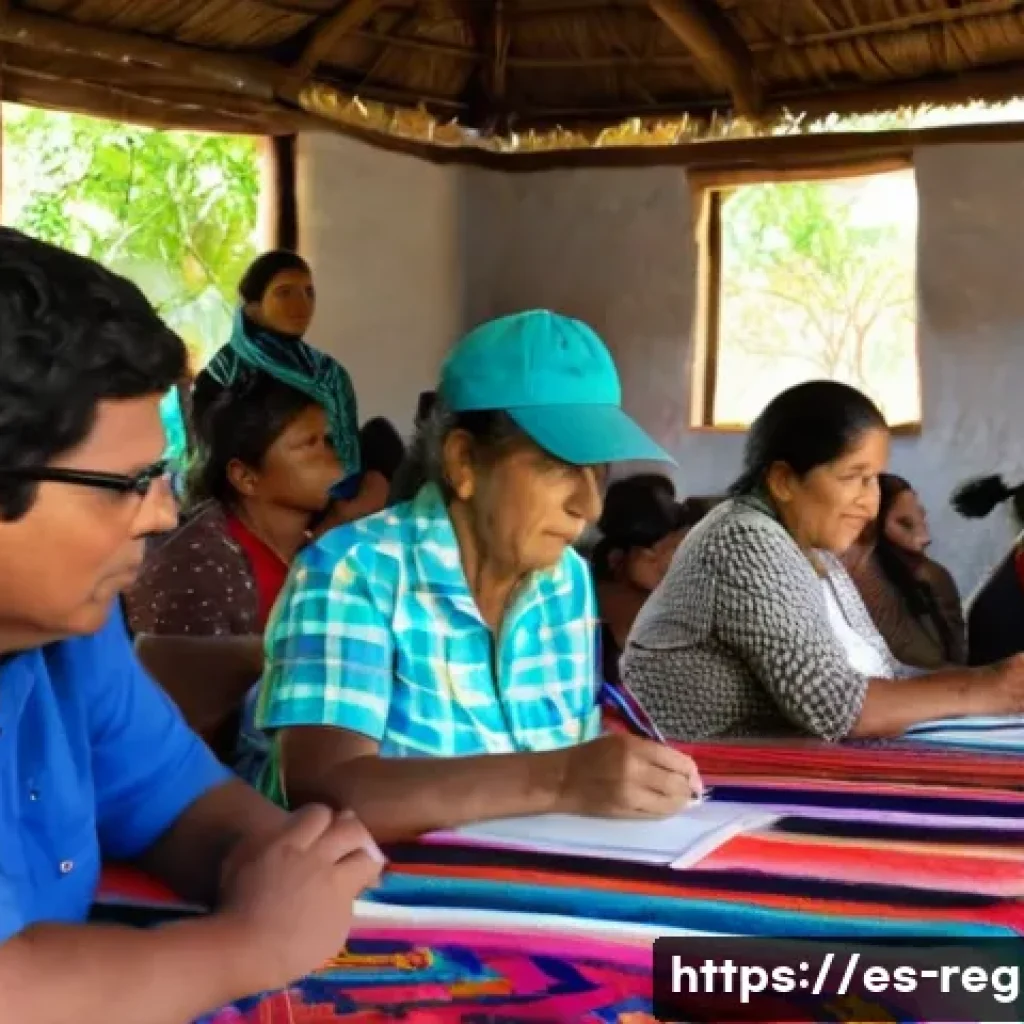 지역개발 전문가로 성장하기 위한 꿀팁 - A vibrant rural community workshop scene in Latin America, with diverse men and women of various age...