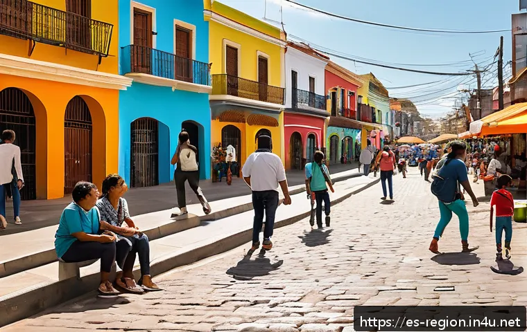 지역개발 직업 만족도와 미래 전망 - A vibrant urban community scene in a Latin American neighborhood showcasing the transformation throu...